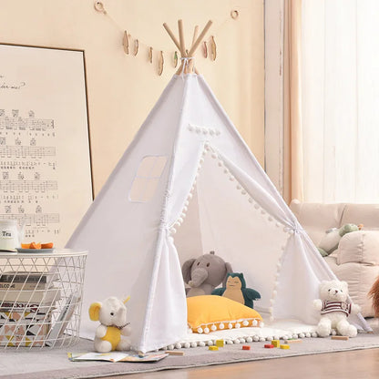Kids Teepee Play Tent – Foldable Toddler Ball Pit Castle for Indoor & Outdoor Play