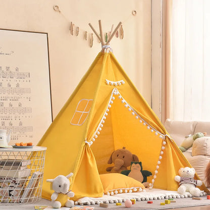 Kids Teepee Play Tent – Foldable Toddler Ball Pit Castle for Indoor & Outdoor Play