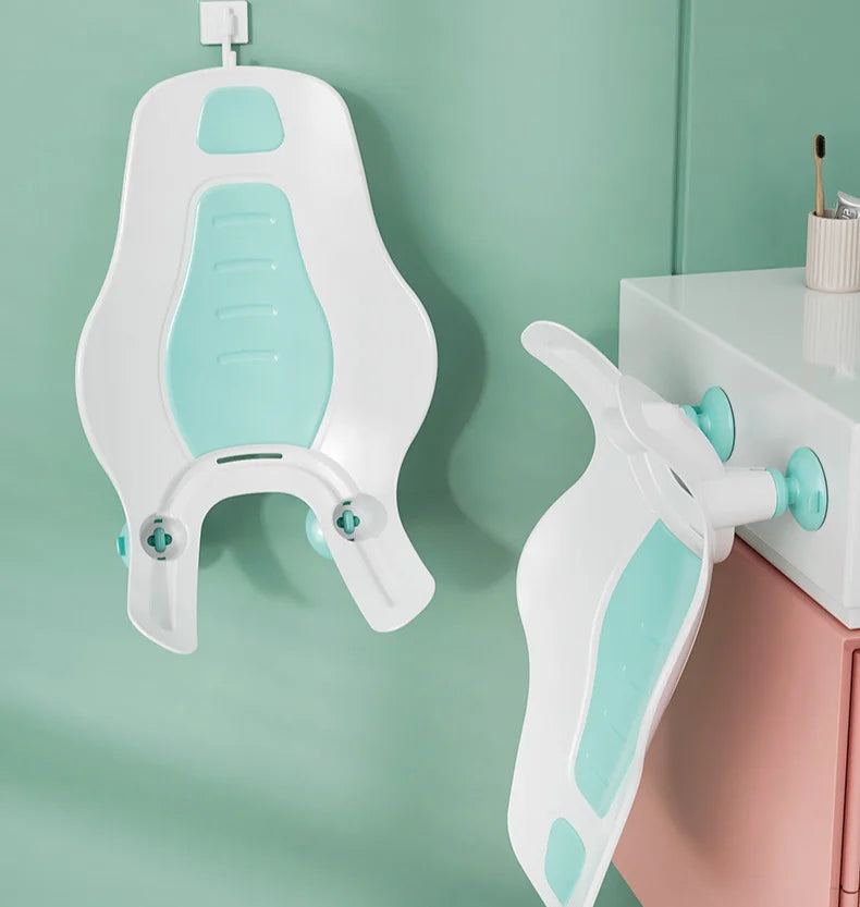 Portable Baby Wash Basin – Non-Slip PP Plastic Newborn Bath Tub with Suction Base & Drain