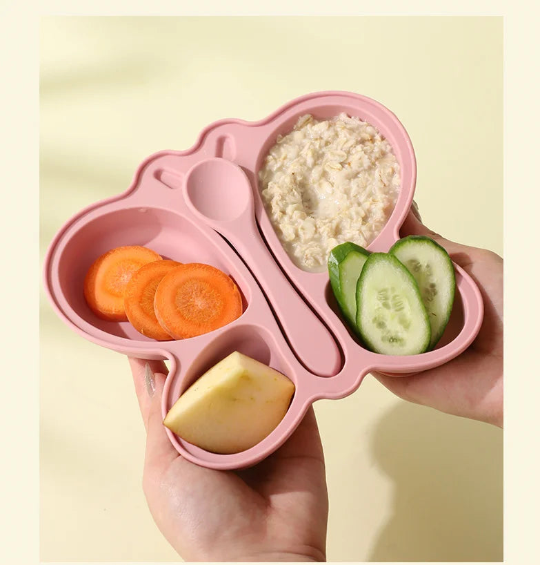 Baby Silicone Plate & Bowl Set – 2pc Non-Slip Suction