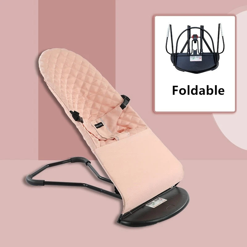 2-in-1 Convertible Baby Bouncer Seat with Toy Bar - No Battery Self-Rocking Hip-Healthy Seat for Infants 0-2 Years