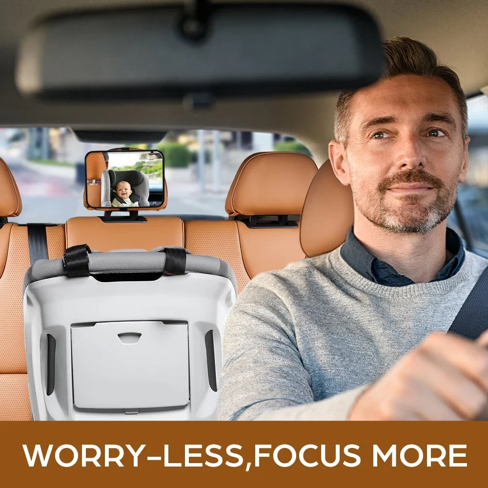 Shatterproof Baby Car Mirror – Rear-Facing Seat View