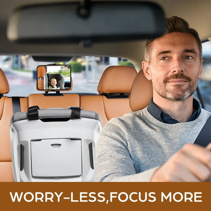 Shatterproof Baby Car Mirror – Rear-Facing Seat View