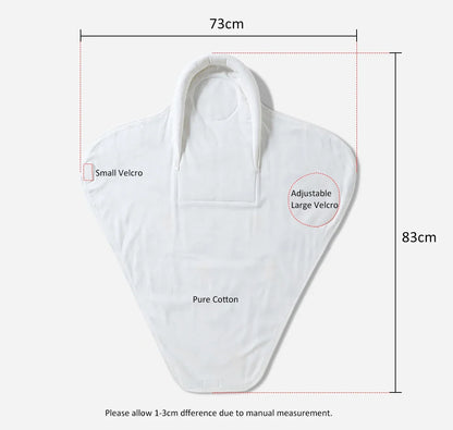 Cotton Baby Swaddle Wrap Blanket – Anti-Startle, 0–6 Months