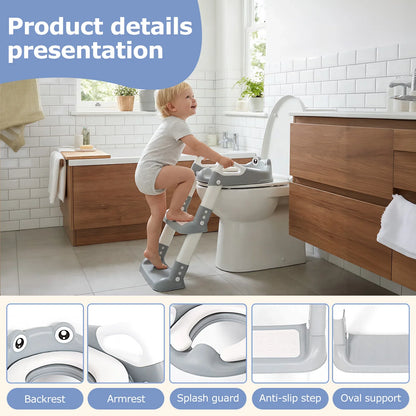 Foldable Toddler Toilet Step Stool – Potty Training Ladder