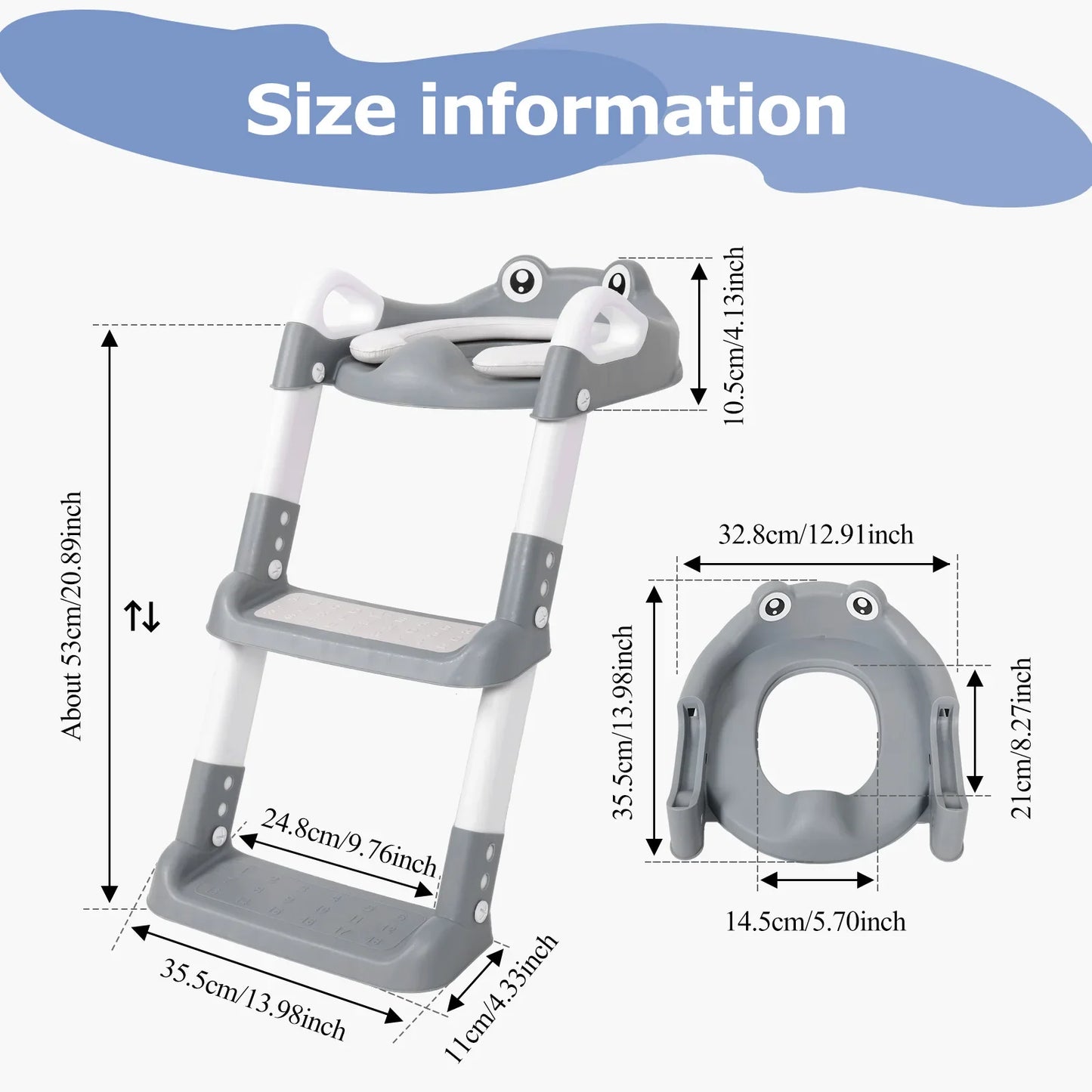 Foldable Toddler Toilet Step Stool – Potty Training Ladder