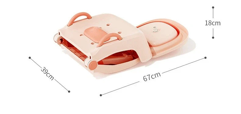 Children's Foldable Hair Washing Chair – Cartoon Shower Stool for Kids at Home