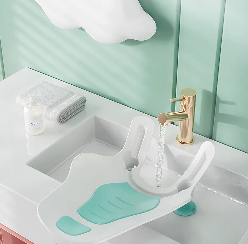 Portable Baby Wash Basin – Non-Slip PP Plastic Newborn Bath Tub with Suction Base & Drain