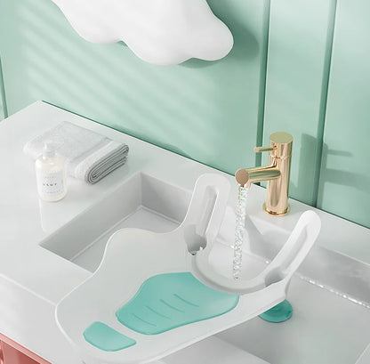Portable Baby Wash Basin – Non-Slip PP Plastic Newborn Bath Tub with Suction Base & Drain