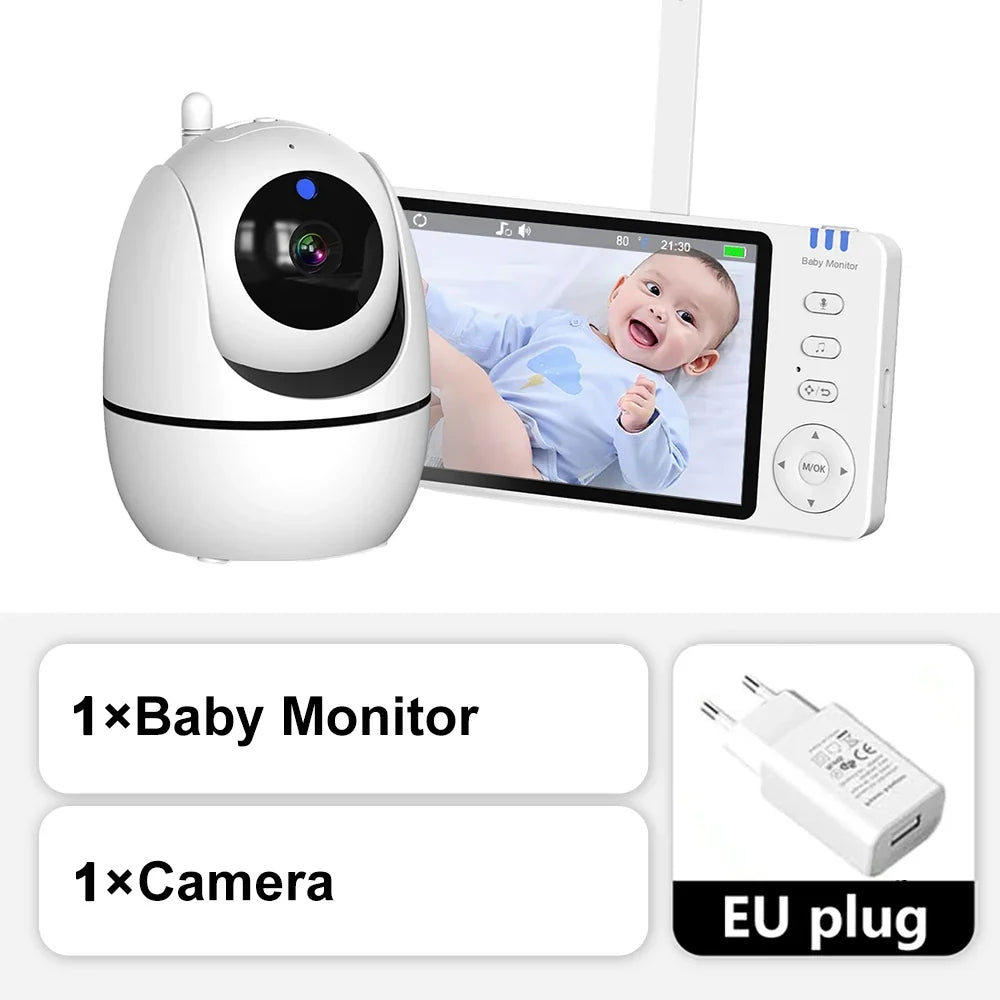 5" HD Video Baby Monitor – PTZ Camera & Night Vision