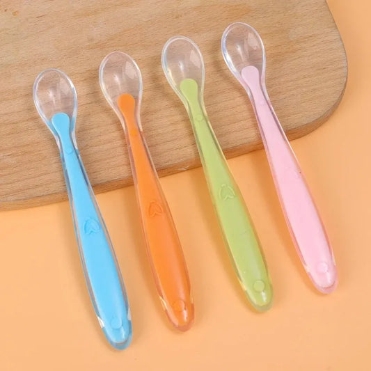 Baby Silicone Learning Spoon Set – 4-Pack, Soft & BPA-Free