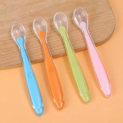Baby Silicone Learning Spoon Set – 4-Pack, Soft & BPA-Free