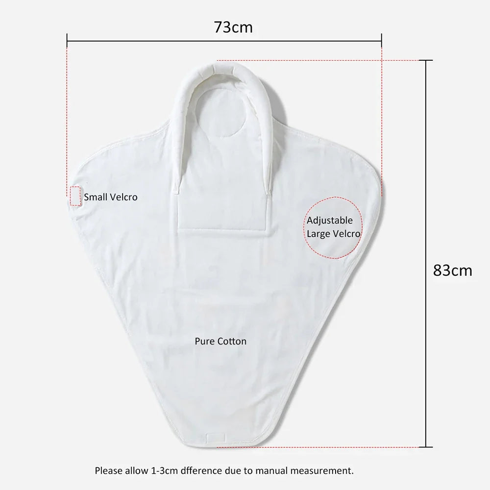 Cotton Baby Swaddle Wrap Blanket – Anti-Startle, 0–6 Months