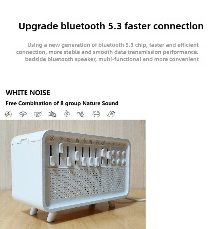 4-in-1 Baby White Noise Machine, Diffuser & Night Light