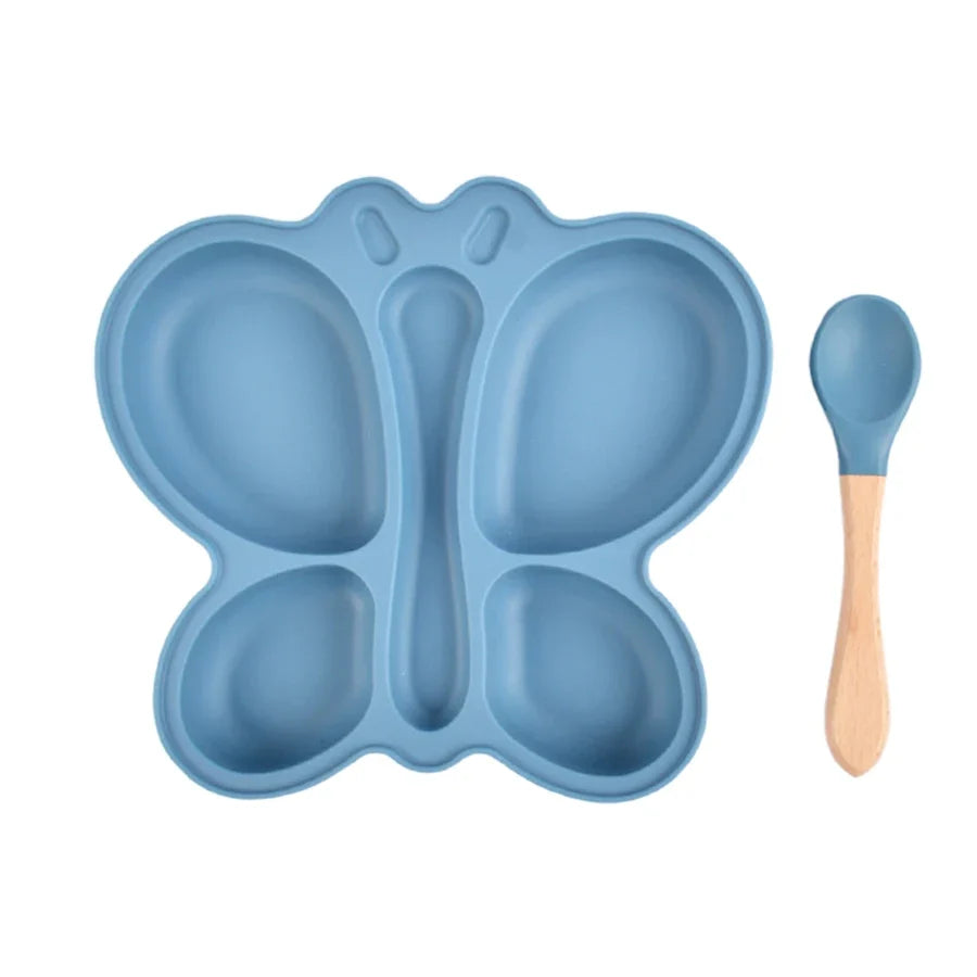 Baby Silicone Plate & Bowl Set – 2pc Non-Slip Suction