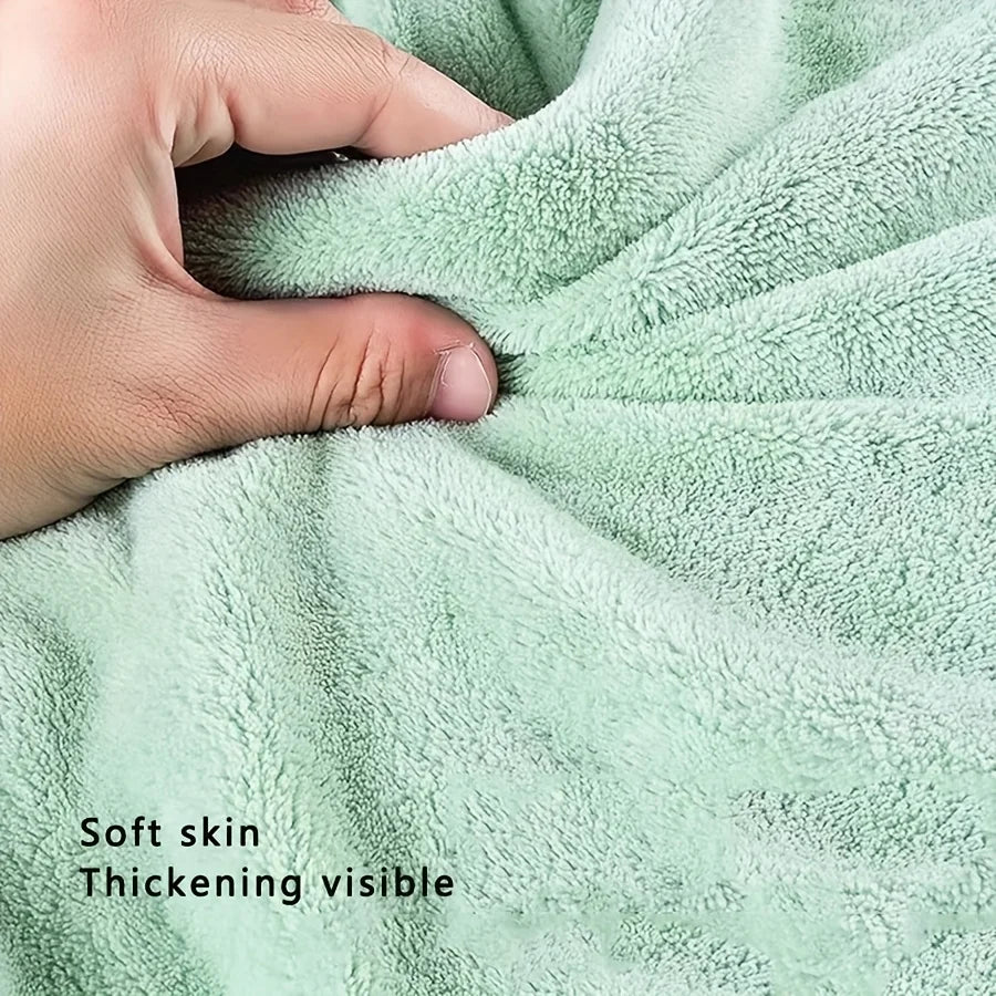 Baby Bath Towel – Super Absorbent Coral Fleece, 80×80cm