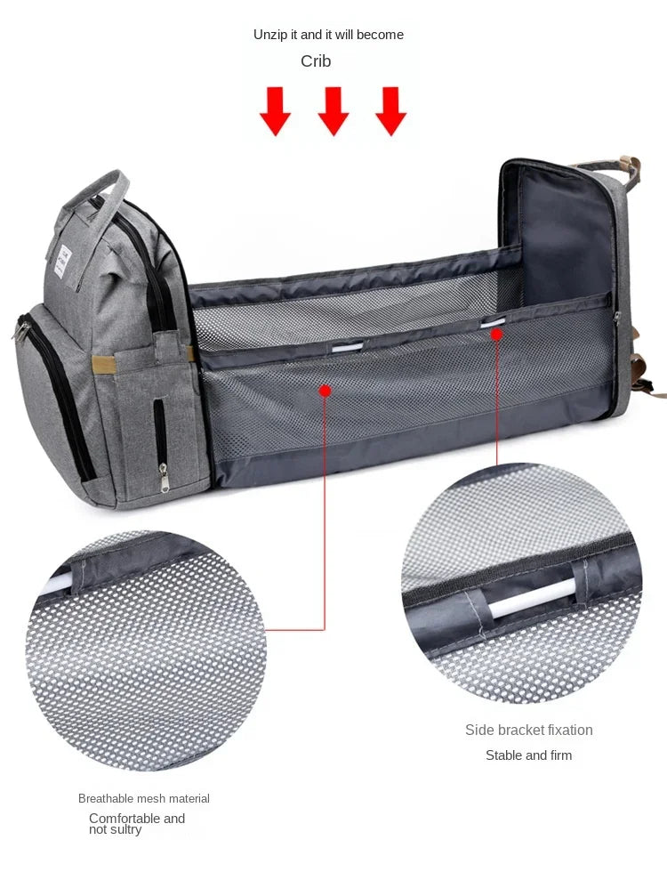 Mummy Diaper Backpack with Changing Mat – Large Travel Bag