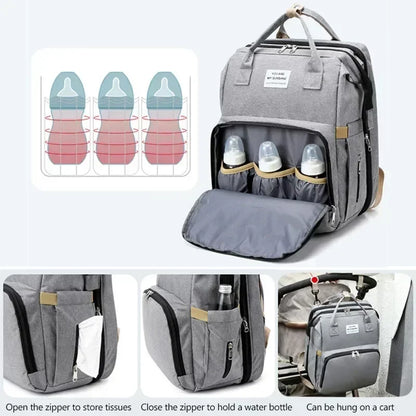 Mummy Diaper Backpack with Changing Mat – Large Travel Bag