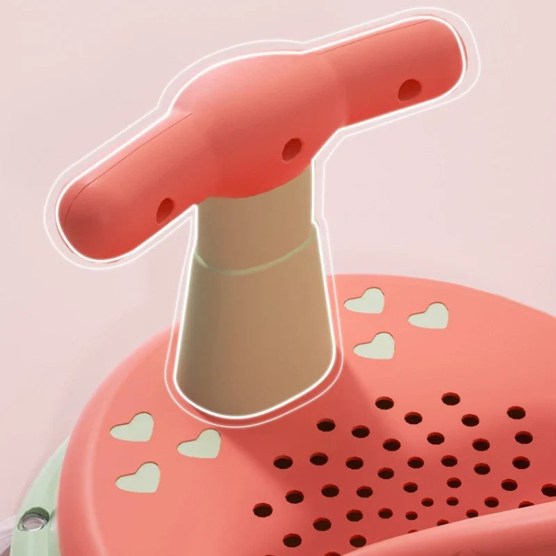 Non-Slip Baby Bath Seat – Portable Suction Shower Seat for Infants 6–18 Months