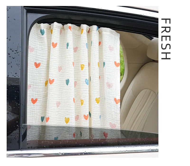 Kids Car Window Sun Shade Curtains – UV & Heat Protection