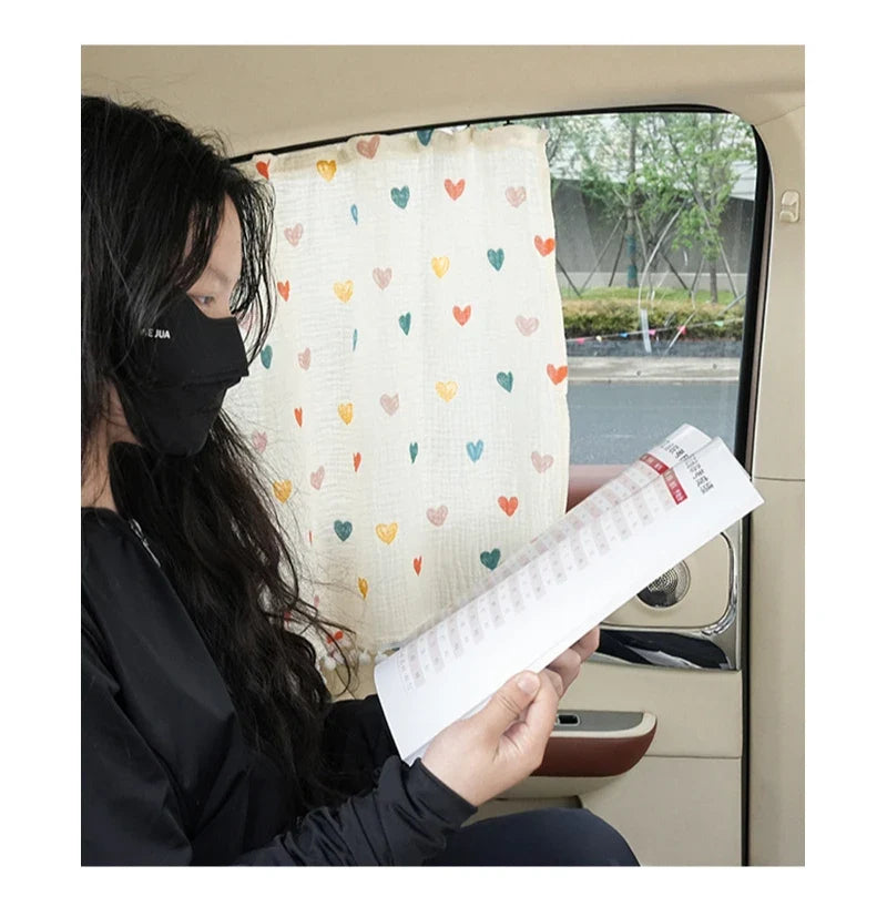 Kids Car Window Sun Shade Curtains – UV & Heat Protection