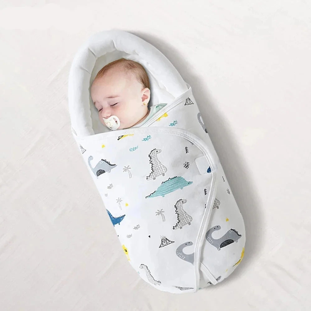 Cotton Baby Swaddle Wrap Blanket – Anti-Startle, 0–6 Months