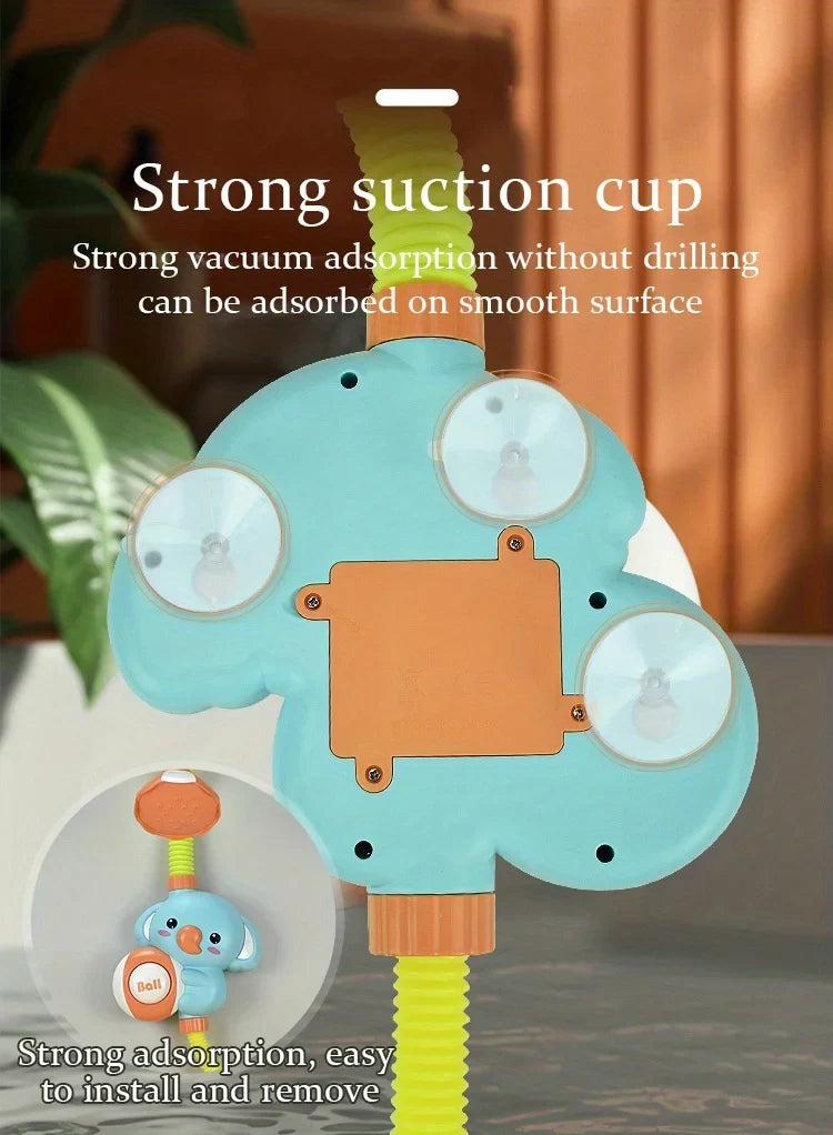 Cartoon Elephant Baby Bath Sprayer – 360° Jet Wash Head