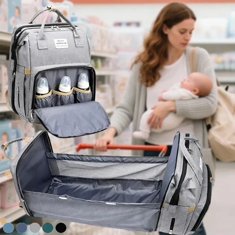 Mummy Diaper Backpack with Changing Mat – Large Travel Bag
