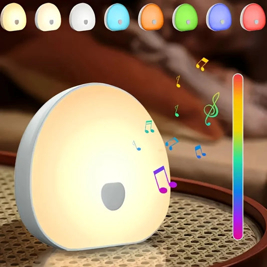 Baby White Noise Night Light – 7 Colour Ambient Glow & 10 Soothing Sounds for Nursery Sleep