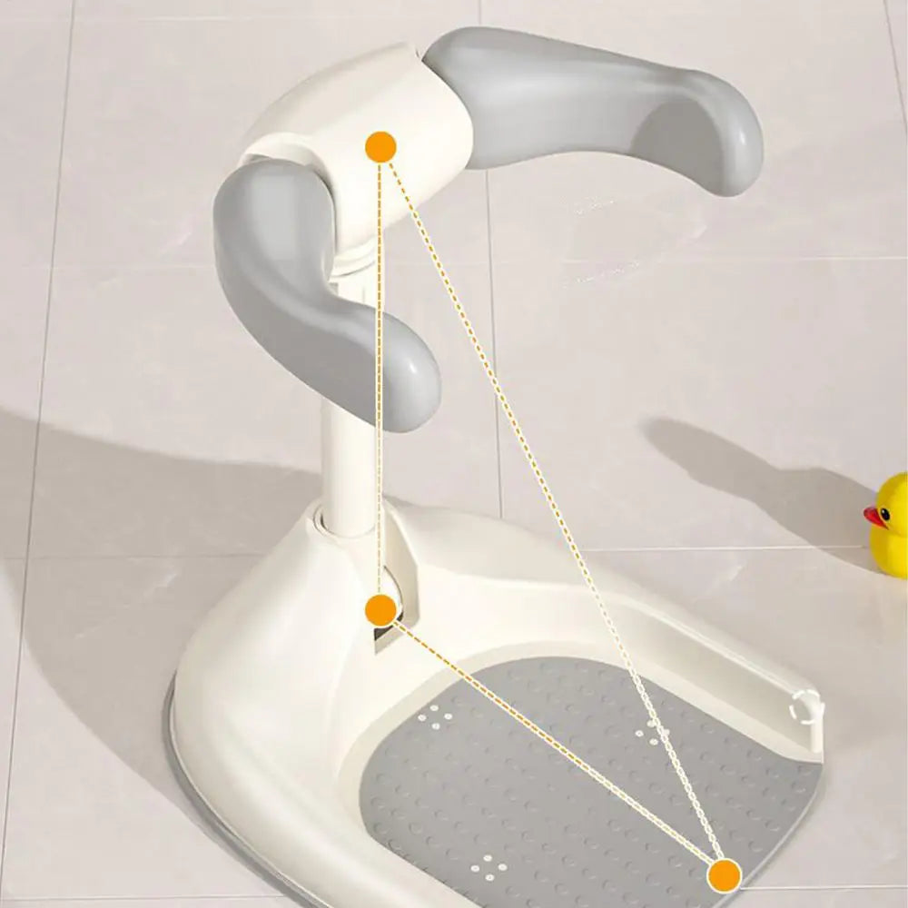 Non-Slip Baby Shower Stand – Foldable Adjustable Height Bath Support for Toddlers
