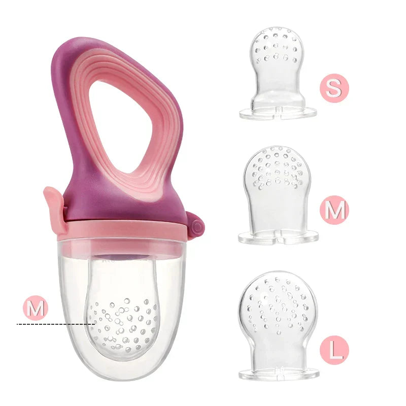 Infant Baby Food Fruit & Vegetable Feeder Pacifier with Medium Mesh Bag