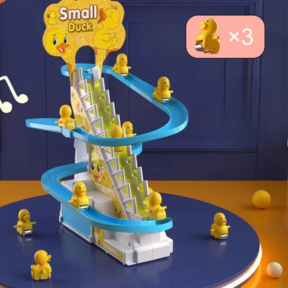 Electric Duckling Stair Climbing Toy – Musical Duck Slide