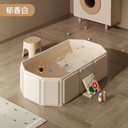 Large Baby Bathtub 0-5 Year Old Children Foldable Tub Babies Sit Lie Down All-in-One Newborn Bathing Basin Keep Warm Baby Tubs