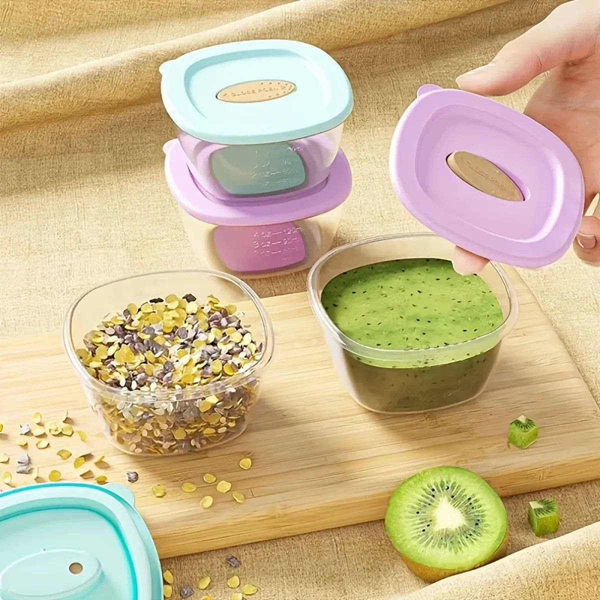 Baby Food Storage Containers 4-Pack – Sealed with Lids
