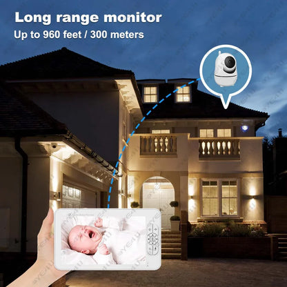 5" HD Video Baby Monitor – PTZ Camera & Night Vision