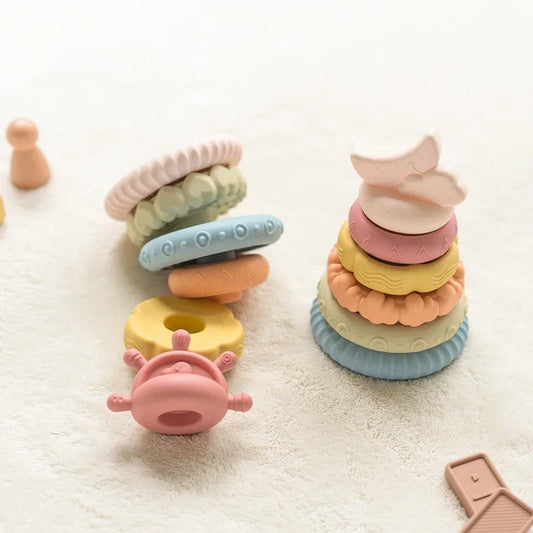 Dinosaur Stacking Tower Toy – Montessori Nesting Rings