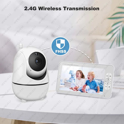 5" HD Video Baby Monitor – PTZ Camera & Night Vision