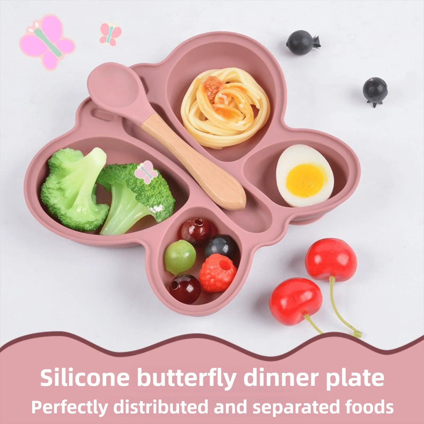 Baby Silicone Plate & Bowl Set – 2pc Non-Slip Suction