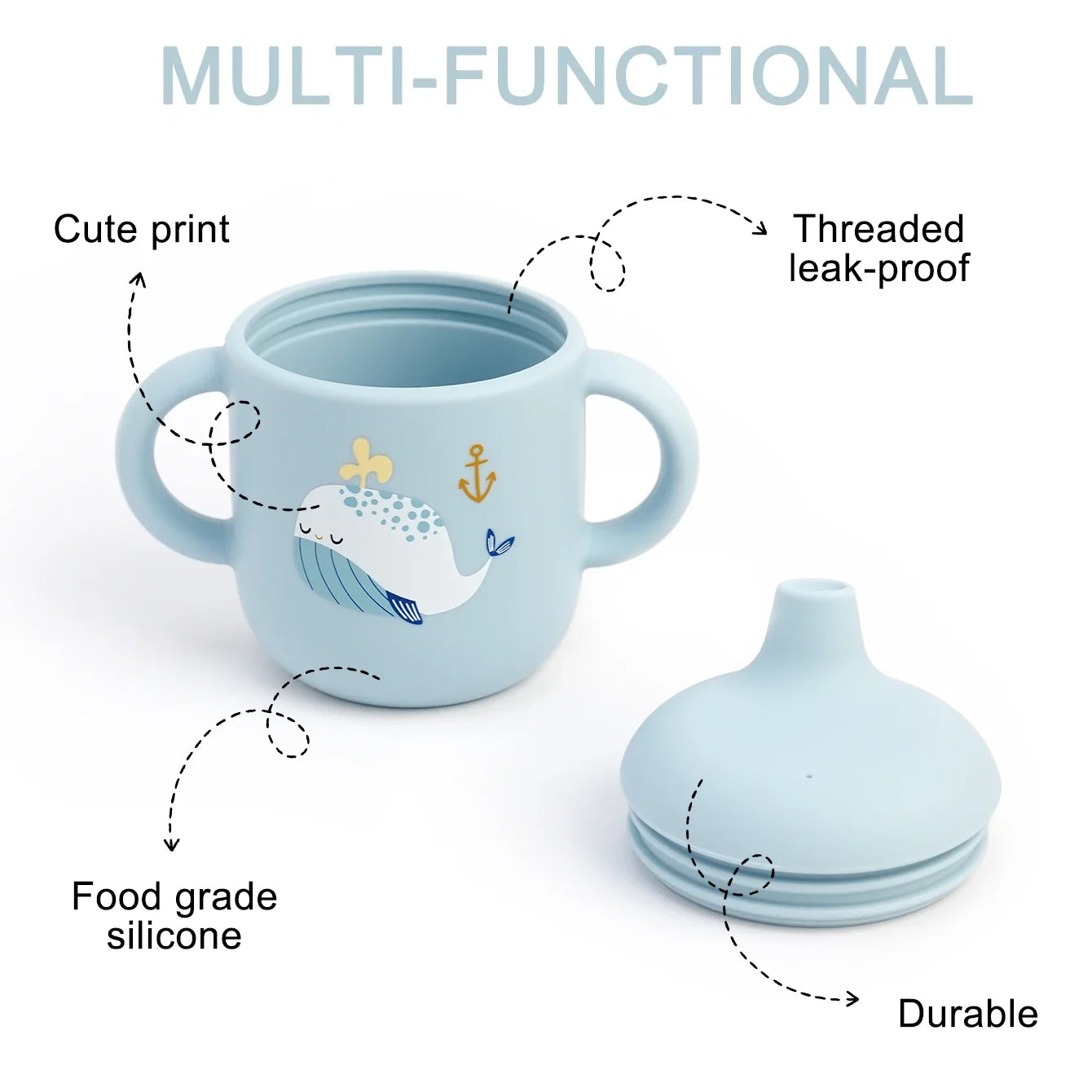 Silicone Baby Training Cup – BPA-Free, Leak-Proof