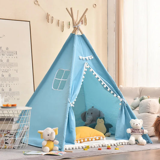 Kids Teepee Play Tent – Foldable Toddler Ball Pit Castle for Indoor & Outdoor Play
