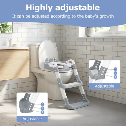 Foldable Toddler Toilet Step Stool – Potty Training Ladder