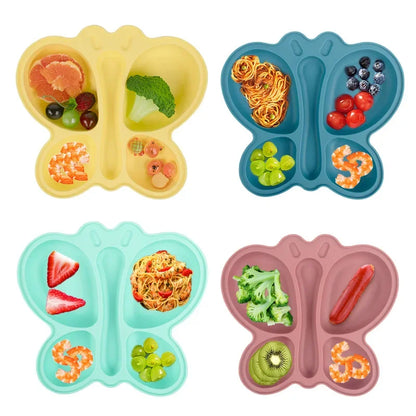 Baby Silicone Plate & Bowl Set – 2pc Non-Slip Suction