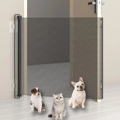 Retractable Safety Gate – No-Drill Childproof Mesh Fence for Hallways, Stairs & Doorways