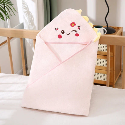 Baby Bath Towel – Super Absorbent Coral Fleece, 80×80cm