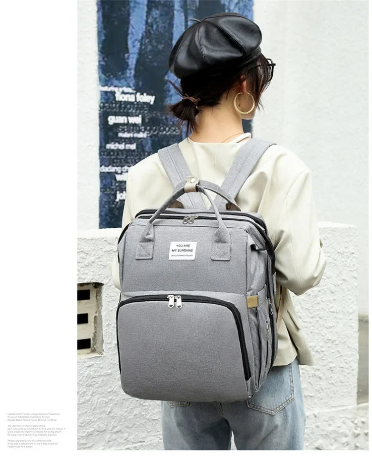 Mummy Diaper Backpack with Changing Mat – Large Travel Bag