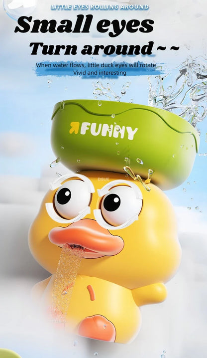 Duck & Flower Baby Bath Waterwheel Toy – Suction Cup Bathtub Toy for Kids 0–6 Years
