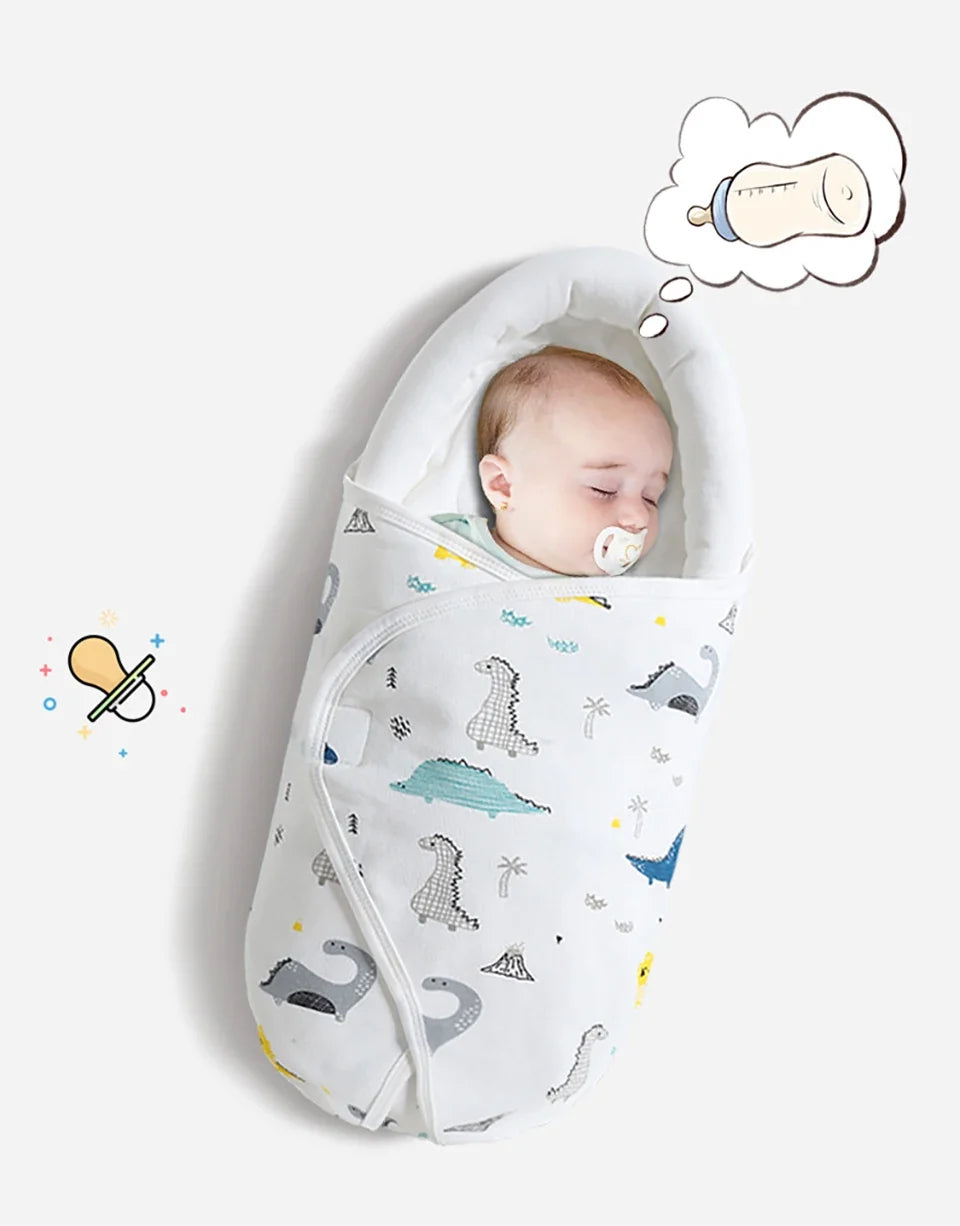 Cotton Baby Swaddle Wrap Blanket – Anti-Startle, 0–6 Months