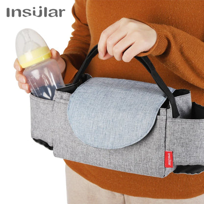 Insulated Baby Bottle Bag & Diaper Organiser