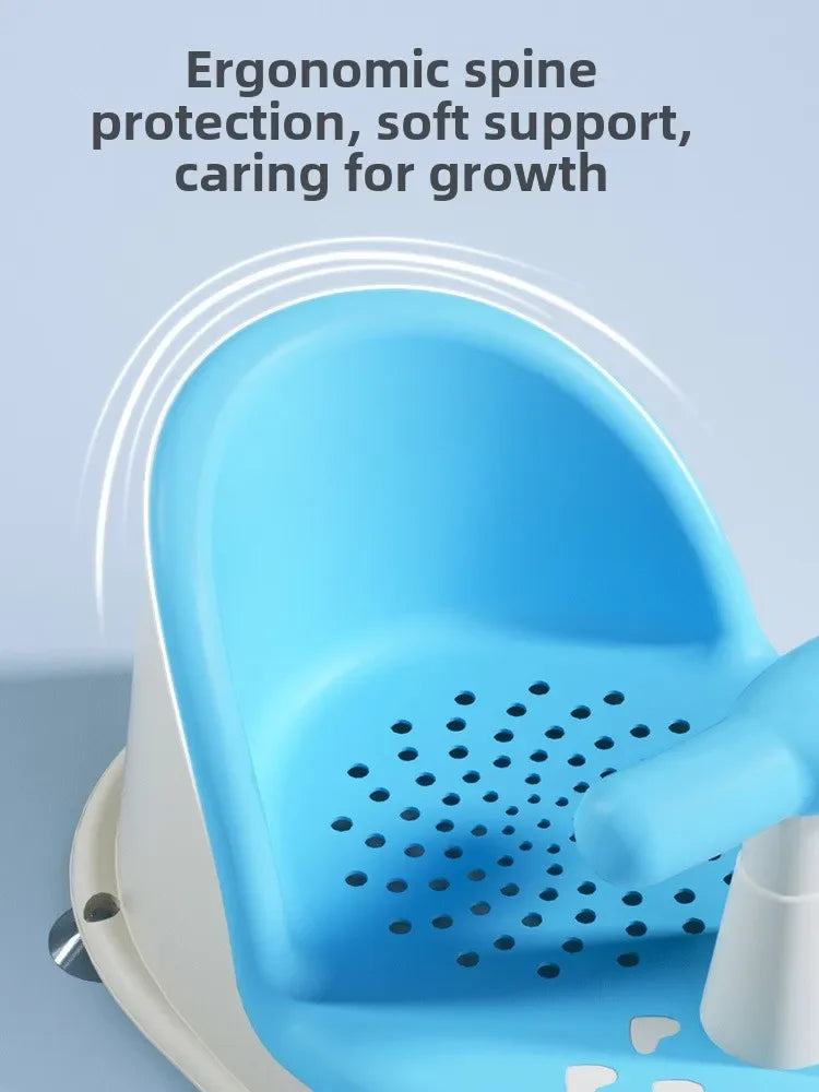 Non-Slip Baby Bath Seat – Portable Suction Shower Seat for Infants 6–18 Months