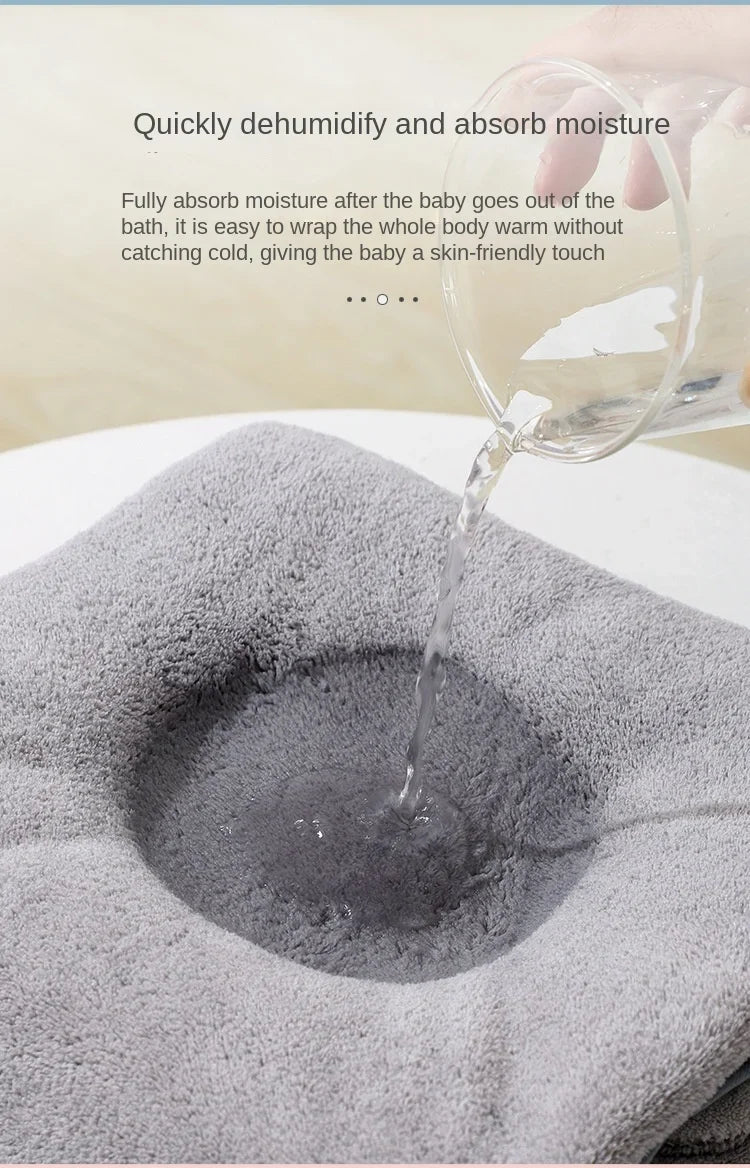 Baby Hooded Bath Towel – Super Soft Absorbent Bathrobe Blanket 80×80cm for Newborns